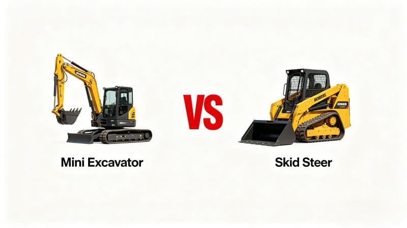 Mini-Bagger vs Skid Steer: Welche Maschine sollten Sie für Ihr Projekt wählen