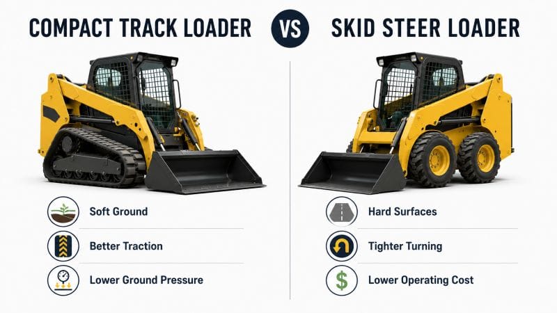 Compact Track Loader vs Skid Steer Loader: Which Machine Is Better for Your Job Site?